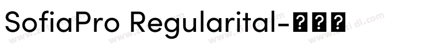 SofiaPro Regularital字体转换